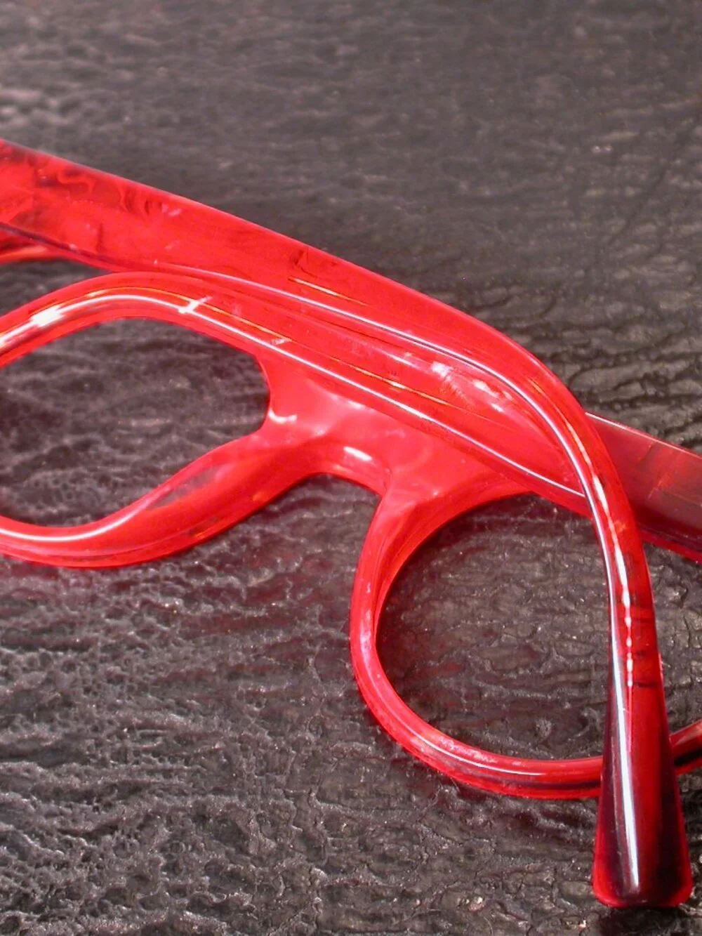 Alain Mikli Bright Red Swirl Stripe Stylish Eyeglasses Frames Hand Made in Italy